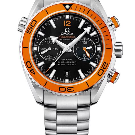 omega seamaster orange bezel ss chronograph|omega seamaster planet ocean chronometer.